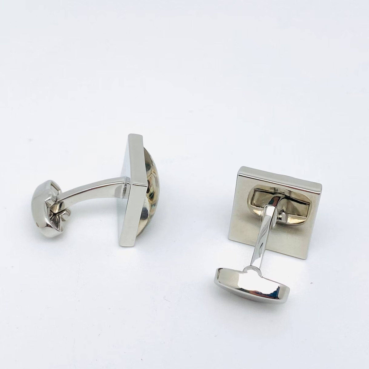 Square Broken Shell Men's Cufflinks: Color