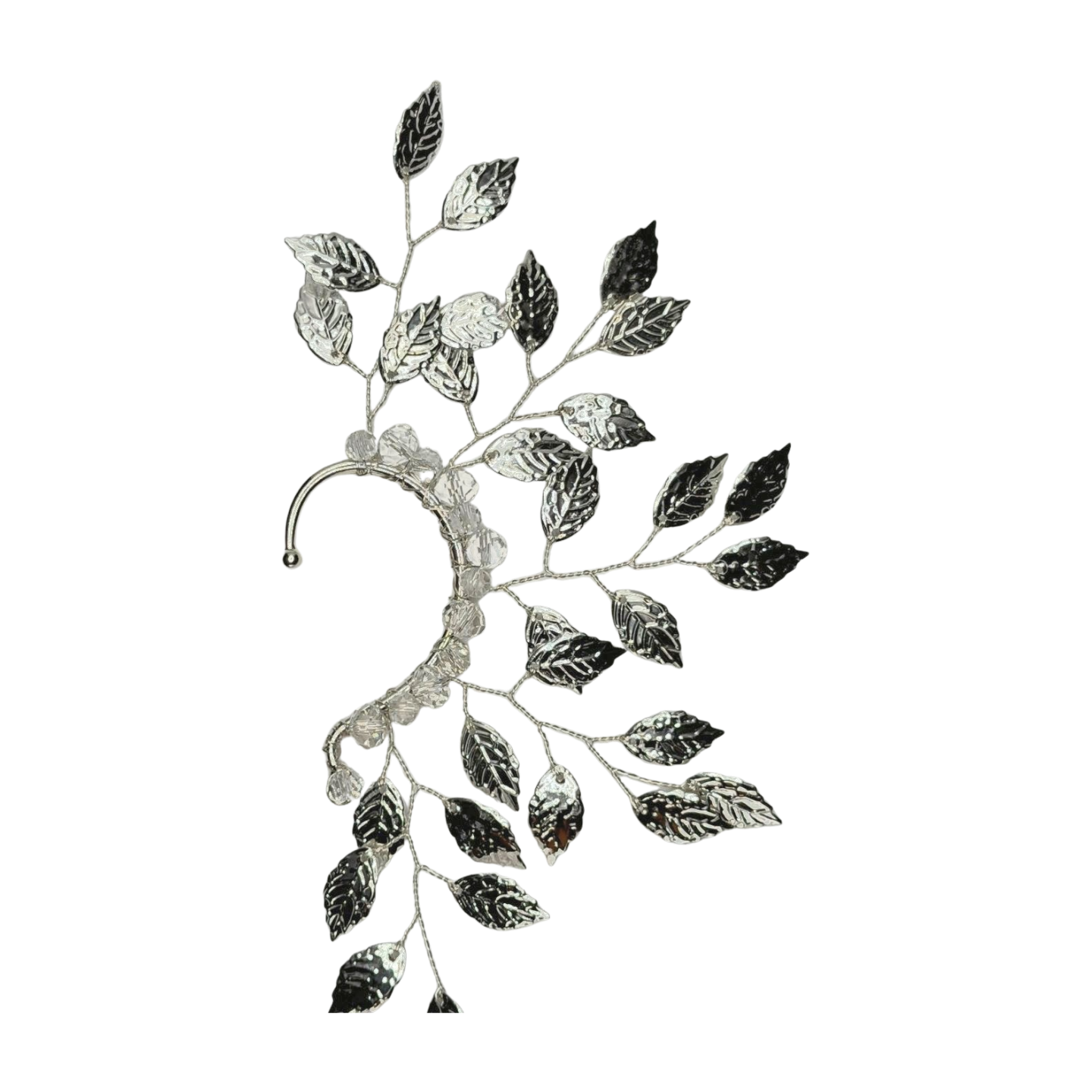 Silver Leaf Ear Cuff